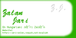 zalan jari business card